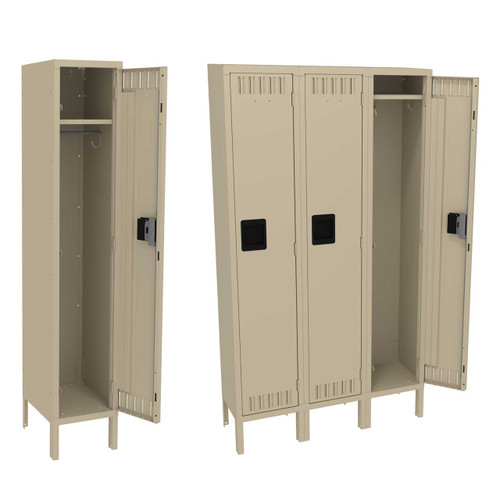 66" Inch High Single Tier Lockers With Legs Assembled