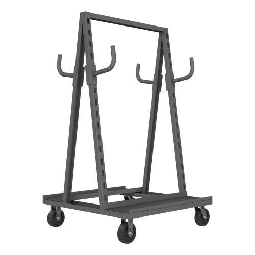 Durham ATT-4038-BR-95 Double Sided Adjust-a-Tray Truck with 4 Hooks