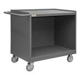 Durham Mobile Bench Cabinet with Steel Top and No Door