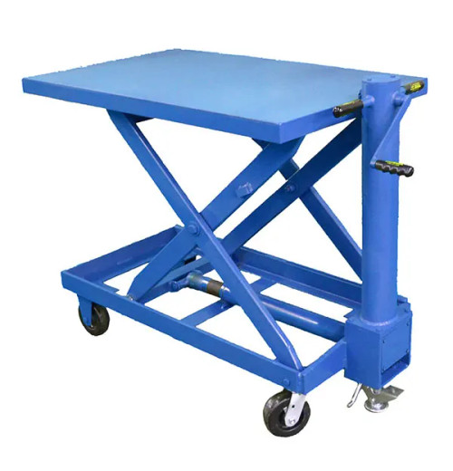 Mechanical Lift Tables 1000 Lb Capacity Metal Plate Top