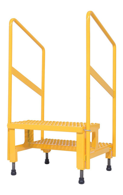 Vestil ASP-24-HR Adjustable Step Stand with Handrail 