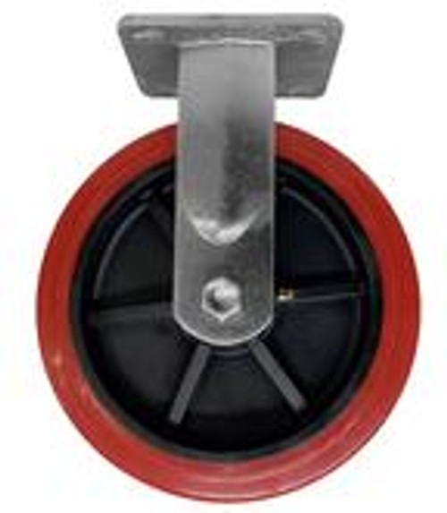 Material Flow CA6R-8PPR Polyurethane Rigid Casters with Plastic Hub