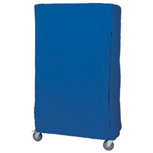 63" High Blue Wire Cart Covers with Zipper Flap