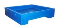 Bayhead DWP-11 Double Walled Flat Bottom Container in Blue