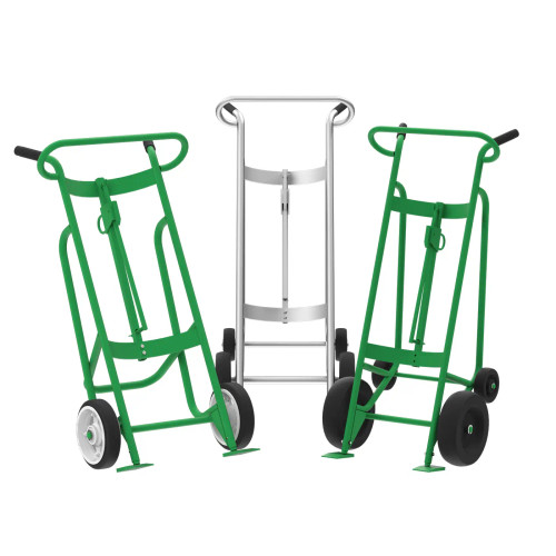 Valley Craft 2-Wheel EZY-ROL Automatic Drum Trucks. Steel and Aluminum.