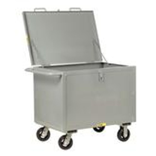 BTSL2436-6MR Solid Steel Box Truck with Mold-On Rubber Wheels