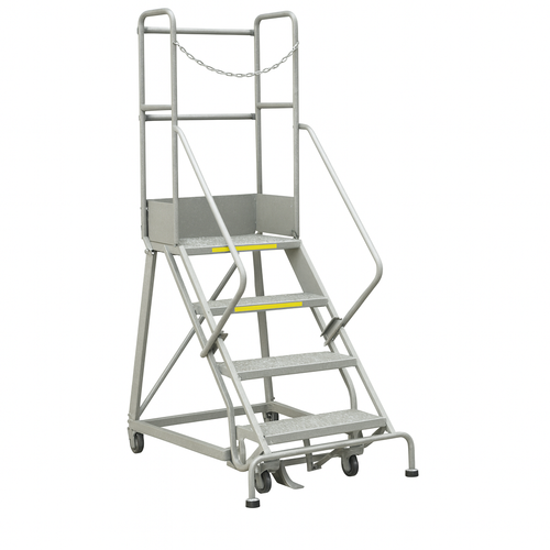 Material Flow MFRLC354 4 Step Steel Rolling Ladder