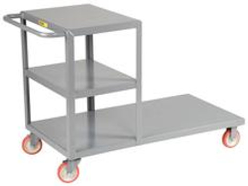 Little Giant Combo Cart Combination Shelf and Platform Truck Model No. CC-2448-5PYBK