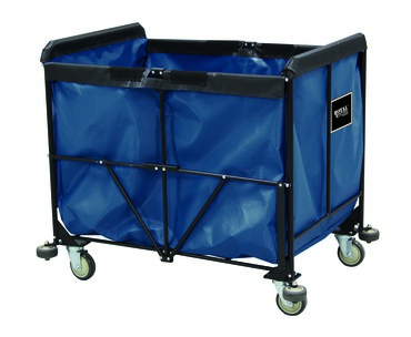 Collapsible Basket Truck - Vinyl - 8 Bushel - Navy Blue