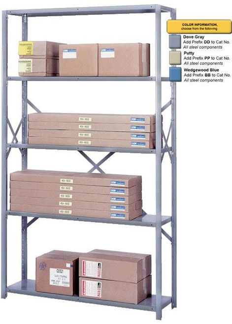 8000 Series Open Shelving - 48 Inch Wide - 48" W x 12" D x 84" H
