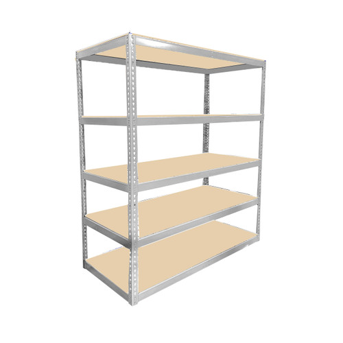Silver Bulk Rack - 5 Shelf Units - Particle Board