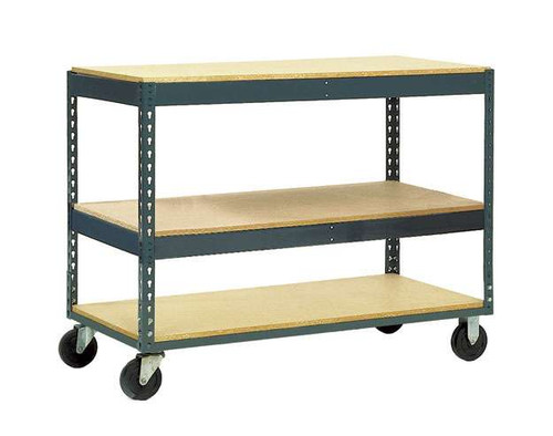 Material Flow 3 Shelf Boltless Mobile Workbenches/Tables