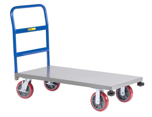 Little Giant NCB-3060-8PYBK Platform Truck with Corner Bumpers