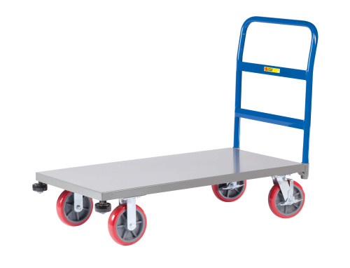 Little Giant NCB-2448-8PYBK Platform Truck with Corner Bumpers