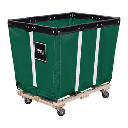 Vinyl Basket Trucks with Wood Base - 6 Bushel - Green - Permanent Liner Vinyl Basket Trucks with Wood Base - 6 Bushel - Green - Permanent Liner