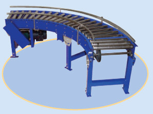 Roll-A-Way V-Belt Driven Curve Conveyors