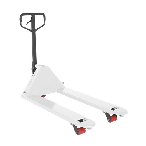 White Full Featured Deluxe Pallet Truck - 27"W x 48"L Forks - Model PM5-2748-WT