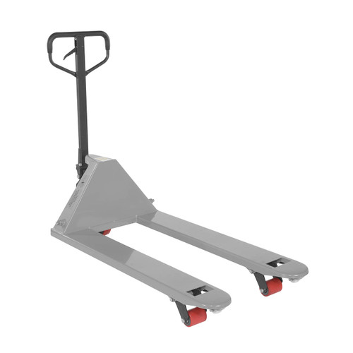 Silver Semi Gloss Full Featured Deluxe Pallet Truck - 27"W x 48"L Forks - Model PM5-2748-SL
