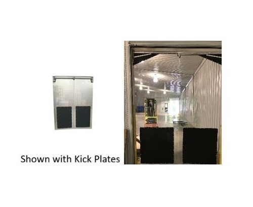 World Manufacturing Flexible PVC Clear Vu Doors with Kick Panels | Material Flow