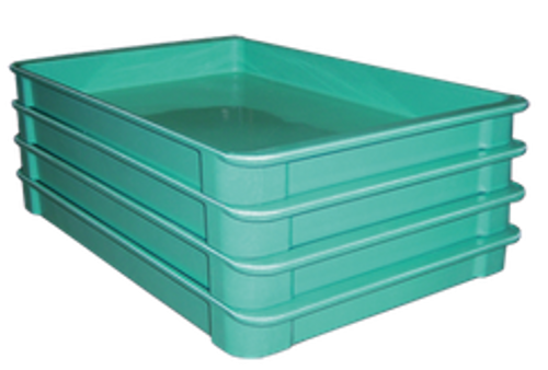 Molded Fiberglass Tray Co. MFG Tray Stacking Containers Green