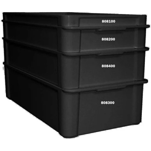 MGG ESD Stacking Boxes. Models 808100, 808200, 808300 and 808400