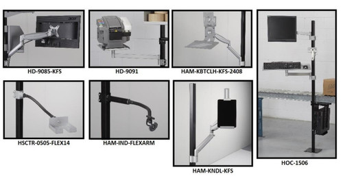 Dehnco AM-IND-FLEX-ARM  Dual Flex Scanner Arm 20"L 