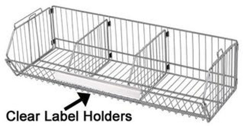 Quantum Clear Label Holders for Stacking Baskets