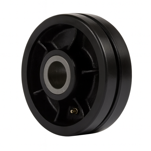 Material Flow V-Groove Steel Wheel