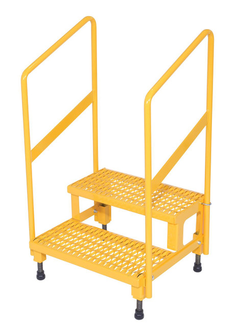 Vestil ASP-24-HR Adjustable Step Stand with Handrail