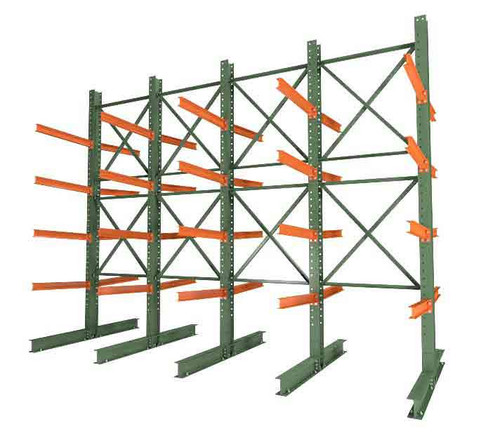 Material Flow Double Sided Structural Cantilever Rack Upright Frames