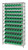 Quantum WR12-101 Economy 4" Shelf Bin Wire Shelving Systems - Complete Packages with Green Bins