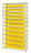 Quantum WR12-101 Economy 4" Shelf Bin Wire Shelving Systems - Complete Packages with Yellow Bins