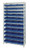 WR12-109 Economy 4" Shelf Bin Wire Shelving Systems - Complete Packages with Blue Bins