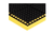 Crown Matting Safewalk General Purpose Matting, Yellow Borders all sides.