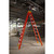Vestil 10 Step Fiberglass Twin Front Ladders in use FBTFL-10