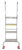 Vestil FLAD-4-SS 4 Step Stainless Steel Folding Ladder with Wheels