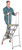 Vestil FLAD-4-SS 4 Step Stainless Steel Folding Ladder with Wheels