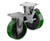CasterDepot Ergonomic, Top Plate Casters - Poly On Cast Iron Wheel