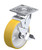 Vestil Mold on Rubber Black Tread Caster (Blickle) Swivel with Brake. CST-BL-6X2PU-SWB shown