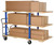 Vestil VHPT-TD-3672 Triple Decker Hardwood Platform Cart