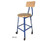 Pollard Brothers Industrial Shop Stools - Wood Seat with Backrest SWIVEL Pollard Brothers Industrial Shop Stools - Wood Seat with Backrest SWIVEL
