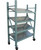 Keneco Slide Rack with galvanized drop-in trays angled for efficient picking