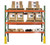 Husky Invincible Pallet Rack with green uprights, orange beams, and full pallet load storage – Material Flow