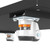 Close-up of Valley Craft platform caster and leveling system mounted under steel frame – Material Flow