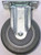 Material Flow Model CA4R-4GR, CA4 Series 4 Inch Gray Rubber Swivel and Rigid Medium Duty Casters - 2
