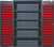 Quantum QSC-QIC16 Interlocking Drawer Storage Cabinet - Red Bins
