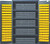 Quantum QSC-QIC16 Interlocking Drawer Storage Cabinet - Yellow Bins