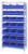 Quantum WR8-485 Stackable Shelf Bin Wire Shelving with Blue Bins