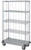 Quantum MD2448CG46RE-5 Dolly Base 3 Sided 4 Wire Shelves Solid Shelf Enclosure Cart