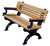 BEN-PCBA-48-BKCD Recycled Plastic Park Benches